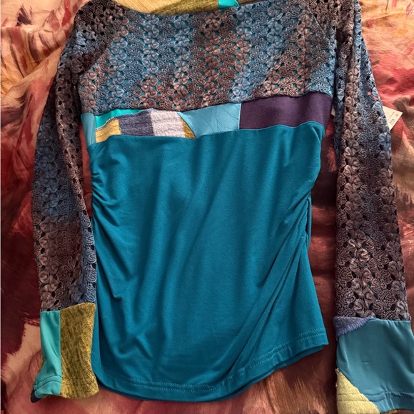 Designer Patchwork Long Sleeve Top - Picture 2 of 5